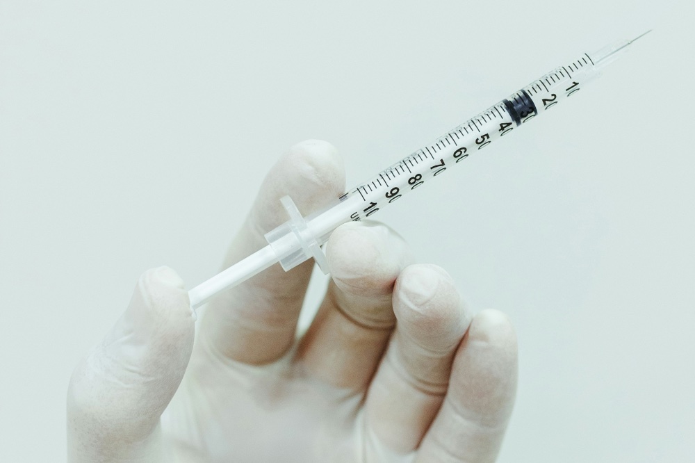 A needle with botox