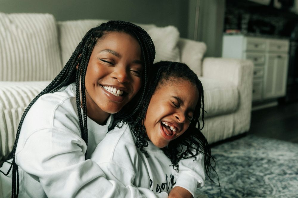 Parent with her child